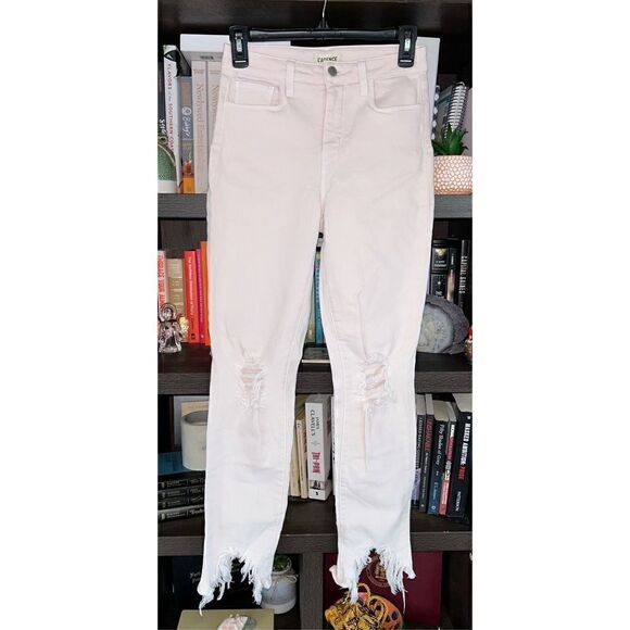 NWOT L'AGENCE High Line High Rise Skinny Jeans In Light Pink Size 25 - Picture 2 of 15